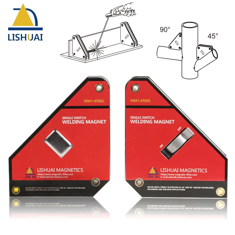 LISHUAI одиночный переключатель квадратный сварочный магнит NdFeB вкл/выкл Магнитный сварочный держатель серии WM1