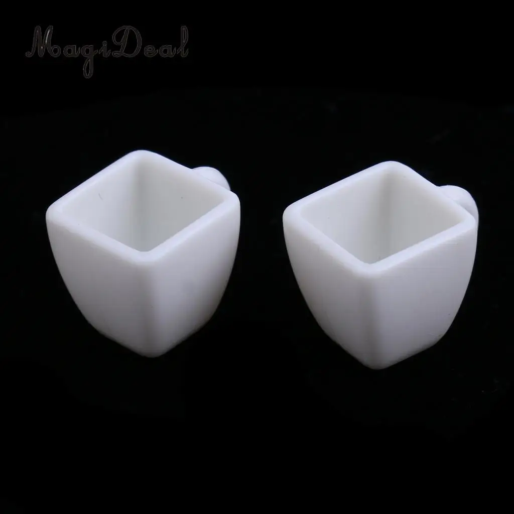 4Pcs 1/12 Miniature Milk Tea Coffee Wine Cups Mugs Dollhouse Tableware for Dollhouse Restaureant Living Room Furniture Decor