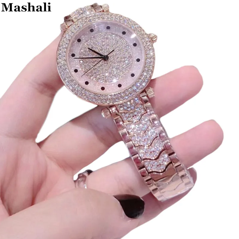 Часы женские кварцевые из нержавеющей стали с бриллиантом|clock brand|clock fashionclock girl |