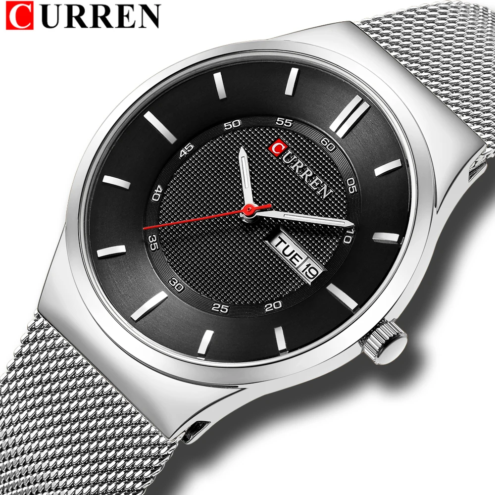 CURREN часы для мужчин повседневные спортивные часы для мужчин s часы лучший бренд класса люкс полностью Черные Стальные кварцевые часы для мужчин подарки Relogio Masculino