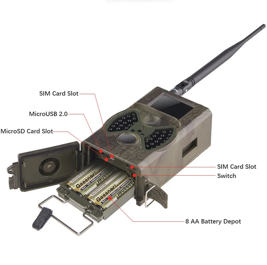 Охотничья камера Suntek HC350M MMS SMS GPRS 0,5 S 16 МП, камера ночного видения для игры в дикую природу, камера для слежения, камера Chasse, фото ловушка