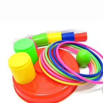 

Colourful Parent-child Inter-actional Exercise Hand-eye Puzzle Toys Thimble Laminated Sleeve Ring Toys Children Puzzle Toy
