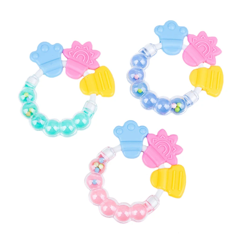 Baby Teether Molar Food-grade Silicone Toddler Dental Care Training Tooth Cute Bell Jingle Toy Infant Toothbrush Pacifier BB5073 (8)