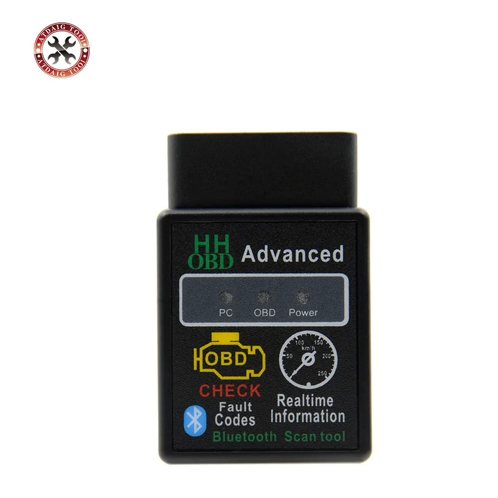 Мини ELM327 V2.1 Bluetooth HH OBD Расширенный OBDII OBD2 ELM 327 Автомобильный диагностический сканер, считыватель кодов, инструмент для сканирования