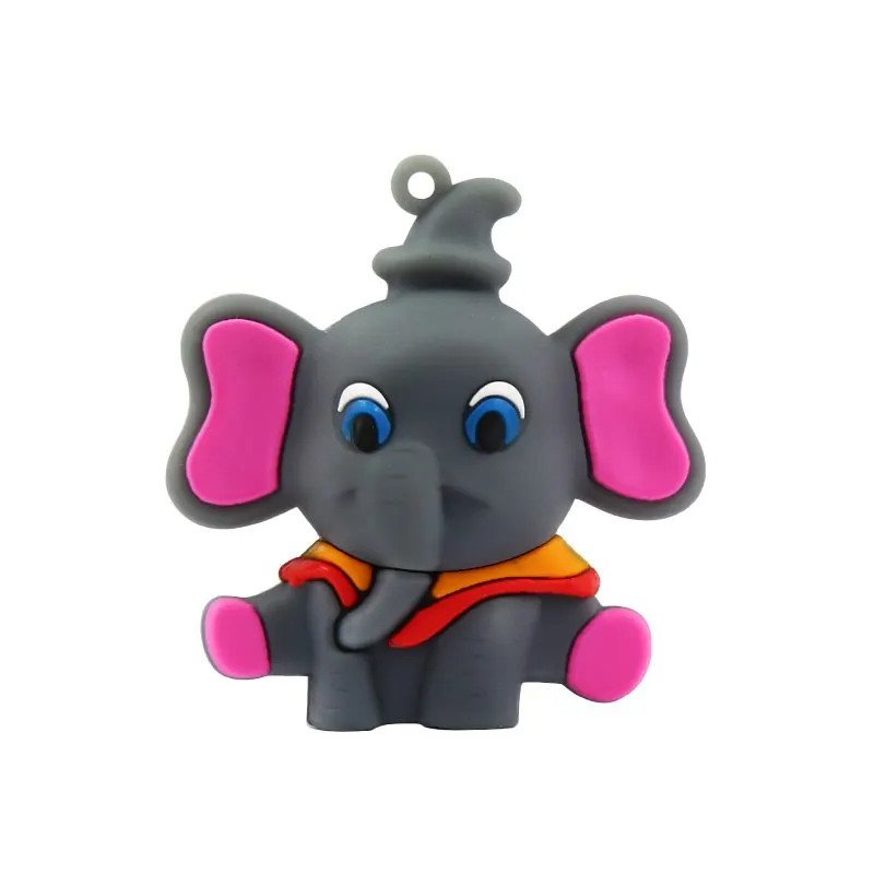 Real Capacity USB Flash Drive 4GB 8GB 16GB 32GB 64GB Memory Stick Cartoon Elephant flash Disk