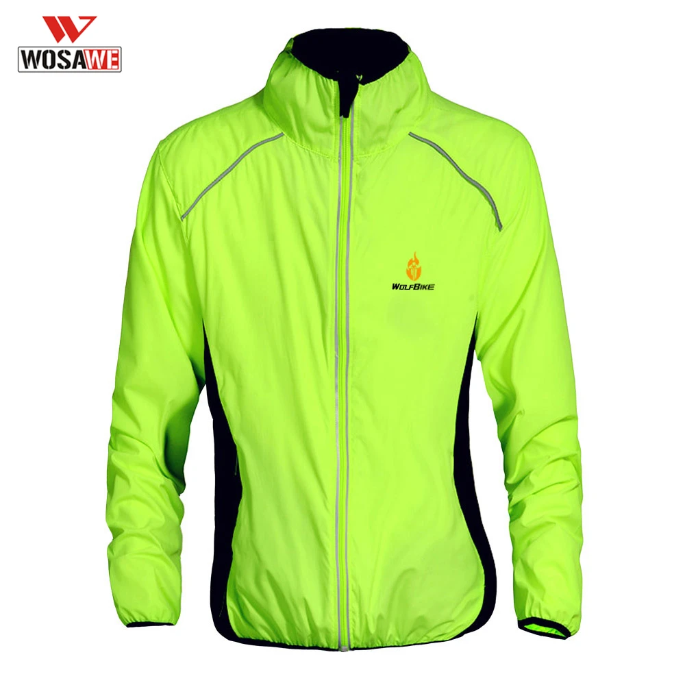 

WOSAWE Reflective Clothing Outdoor Quick Dry Jacket Waterproof Anti-UV Coats Ropa Reflectante Neon Clothes Back Reflective Tape