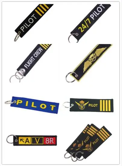 Брелок для ключей 100 шт./лот Смешанная вышивка пилот летный брелок ювелирные