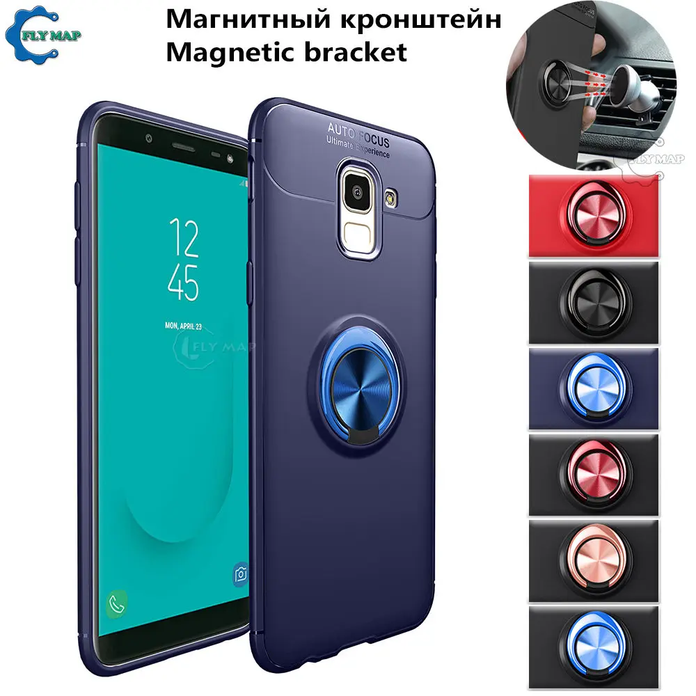 Мягкий силиконовый чехол для Samsung Galaxy J6 2018 SM-J600FN Невидимый кронштейн телефона SM J600