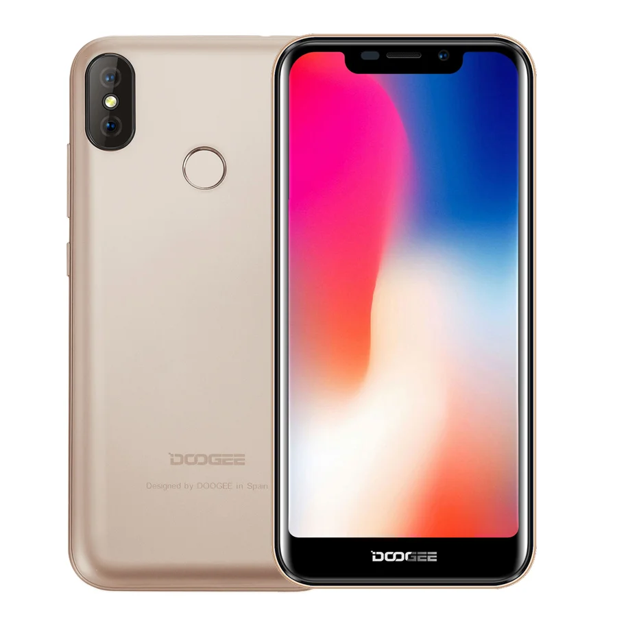 DOOGEE X70 Android 8 1 5 'ཏ:9 мобильный телефон отпечаток пальца разблокировка лица MTK6737 2