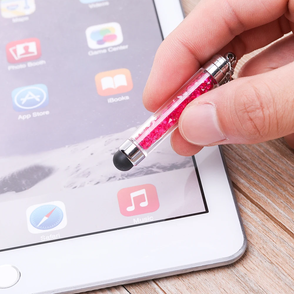 

Fashion Diamond Crystal Stylus Touch Screen Pen 3.5mm Dust Plug CapCapacitive Pen for iPad iPhone PC Mobile phone