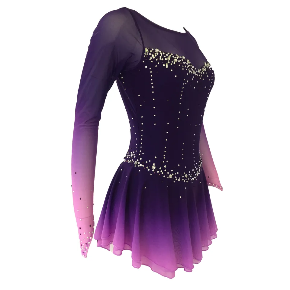 purple overall skirt