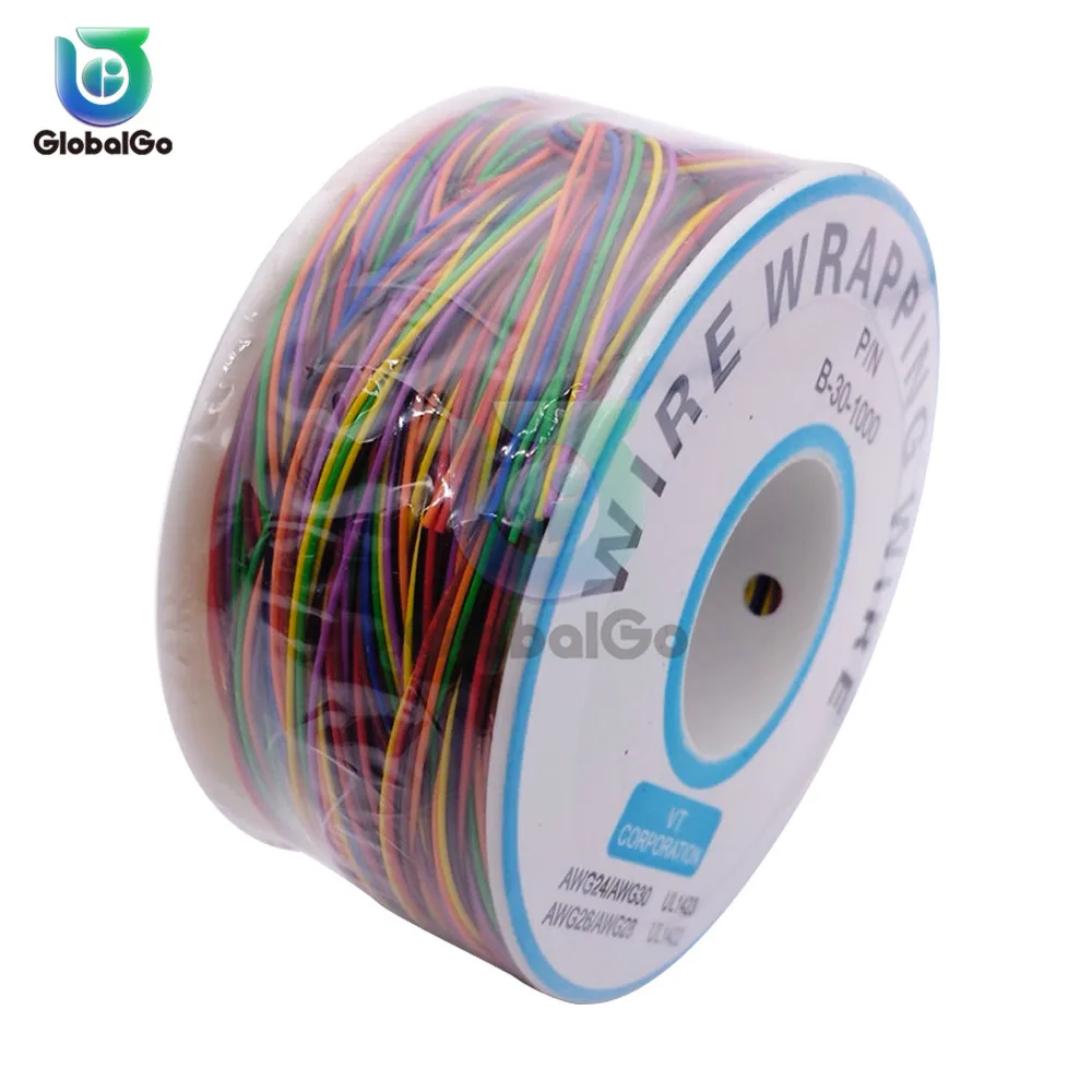 B 30 1000 UL1423 UL1422 Цветной 24AWG 26AWG 28AWG 30AWG провод обмоточный 0 25 мм Луженая Медь прочные