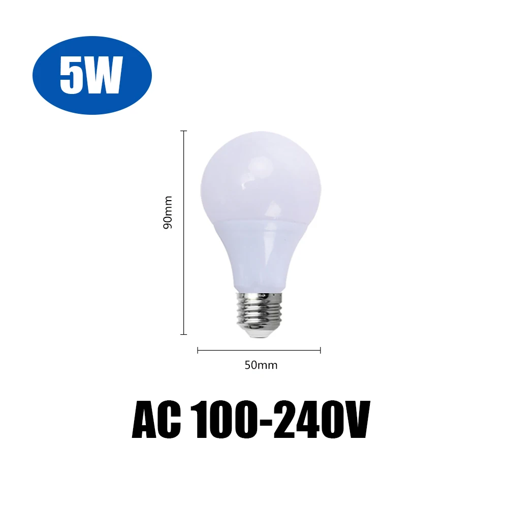 10 шт./лот светодиодный светильник E27 Светодиодный светильник AC 110 В 220 в 240 В лампада Точечный светильник Настольная лампа 3 Вт 5 Вт 7 Вт 9 Вт 12 Вт 15 Вт 18 Вт Холодный/теплый белый - Испускаемый цвет: 5W E27 AC100-240V
