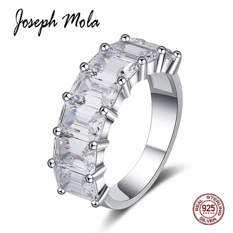 

Joseph Mola 100% 925 Sterling Silver Crystal Rings Cubic Zirconia Elegant Rings For Women Wedding Fine Jewelry Valentine's Gift