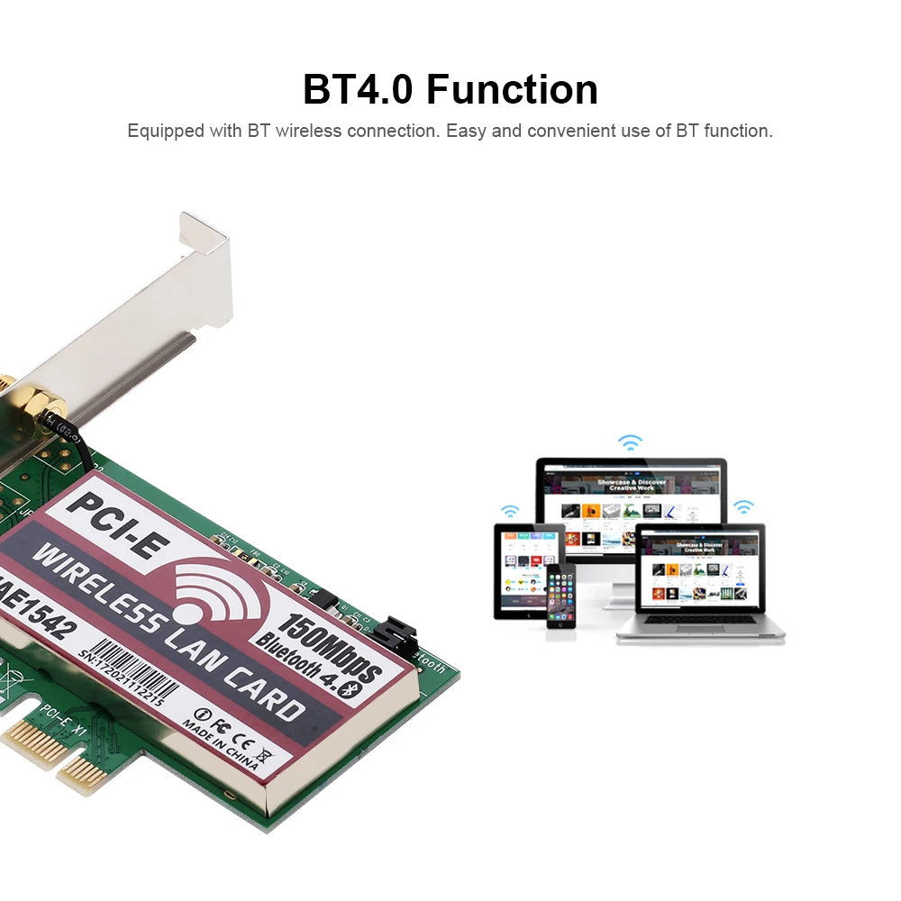 Новинка 150 Мбит/с Беспроводная BT Wi Fi локальная сеть PCI Express Разъем Адаптерная карта