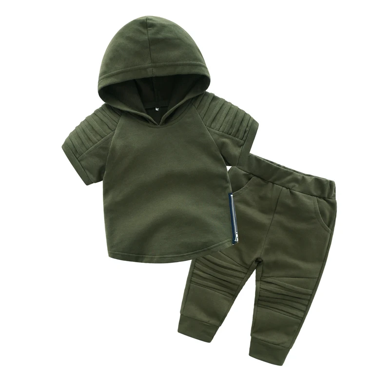 Casual da Criança do Bebê Topos + Calças Conjuntos de Roupas para a Criança Crianças Meninos Roupas Definir Camiseta Amor Você Gesto Bonito Menino 2020 5 Cheap Conjuntos de roupas