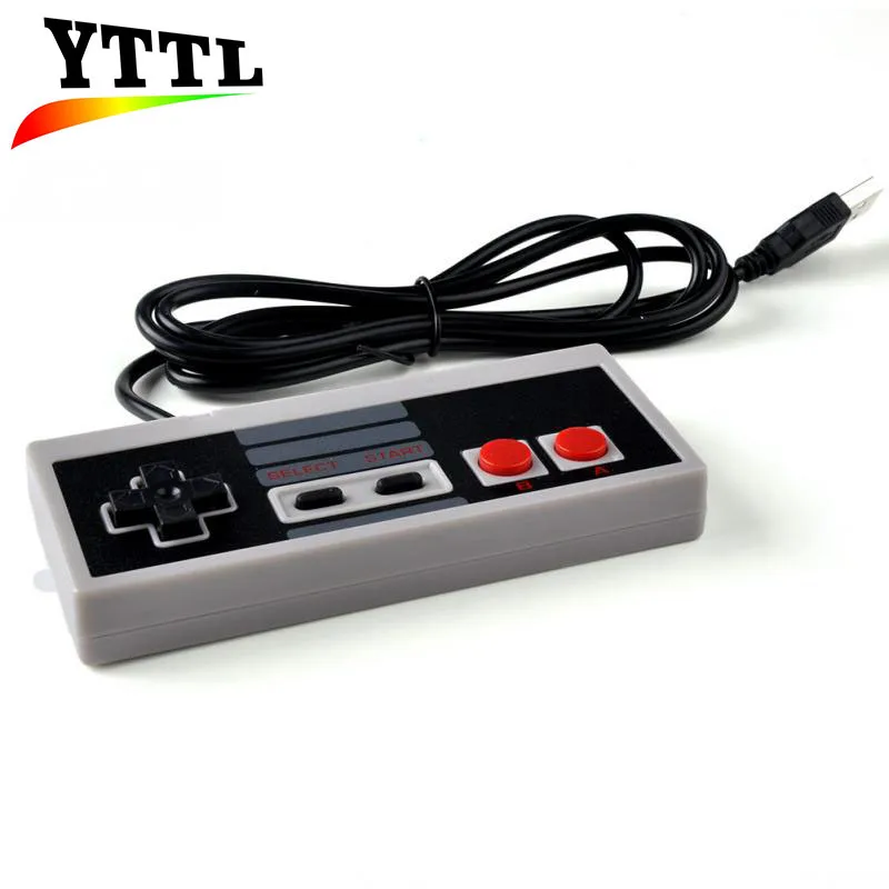 

Hot 1pcs 8 Bit Plastic USB Controller Gaming Gamer JoyStick Joypad For NES Windows PC for MAC Computer Accessories Video Games