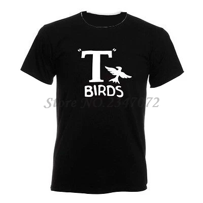 

T Birds Ringer T Shirt Grease John Travolta Olivia Newton John