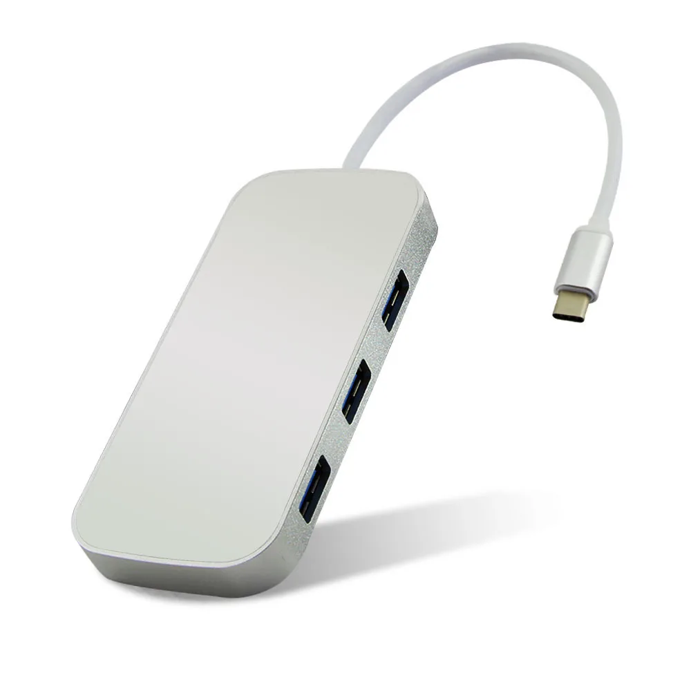 Концентратор type-C 5 в 1 USB USB-C в 3 порта USB 3,0+ SD/TF кардридер Тип C комбо-разветвитель адаптер для ноутбука Настольный Ноутбук