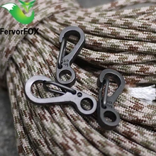 10PCS/LOT Mini SF Spring Backpack Clasps Climbing Carabiners EDC Keychain Camping Bottle Hooks Paracord Tactical Survival Gear