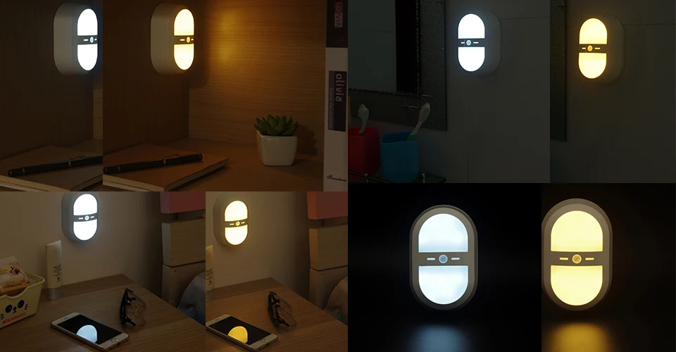 [CHIZAO] сенсорный Ночной светильник, беспроводная лампа с сенсором, 3 шт., aa-батарея, теплый/чистый(холодный) белый светильник, домашний простой светильник
