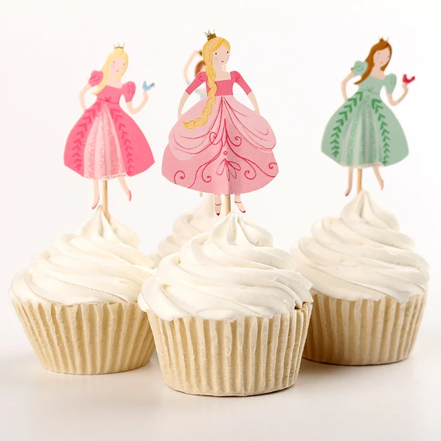 Decoration De Cupcake Petite Princesse Happy Little Princess Decor De Gateau Fete Prenatale Anniversaire Foret Mariage Aliexpress