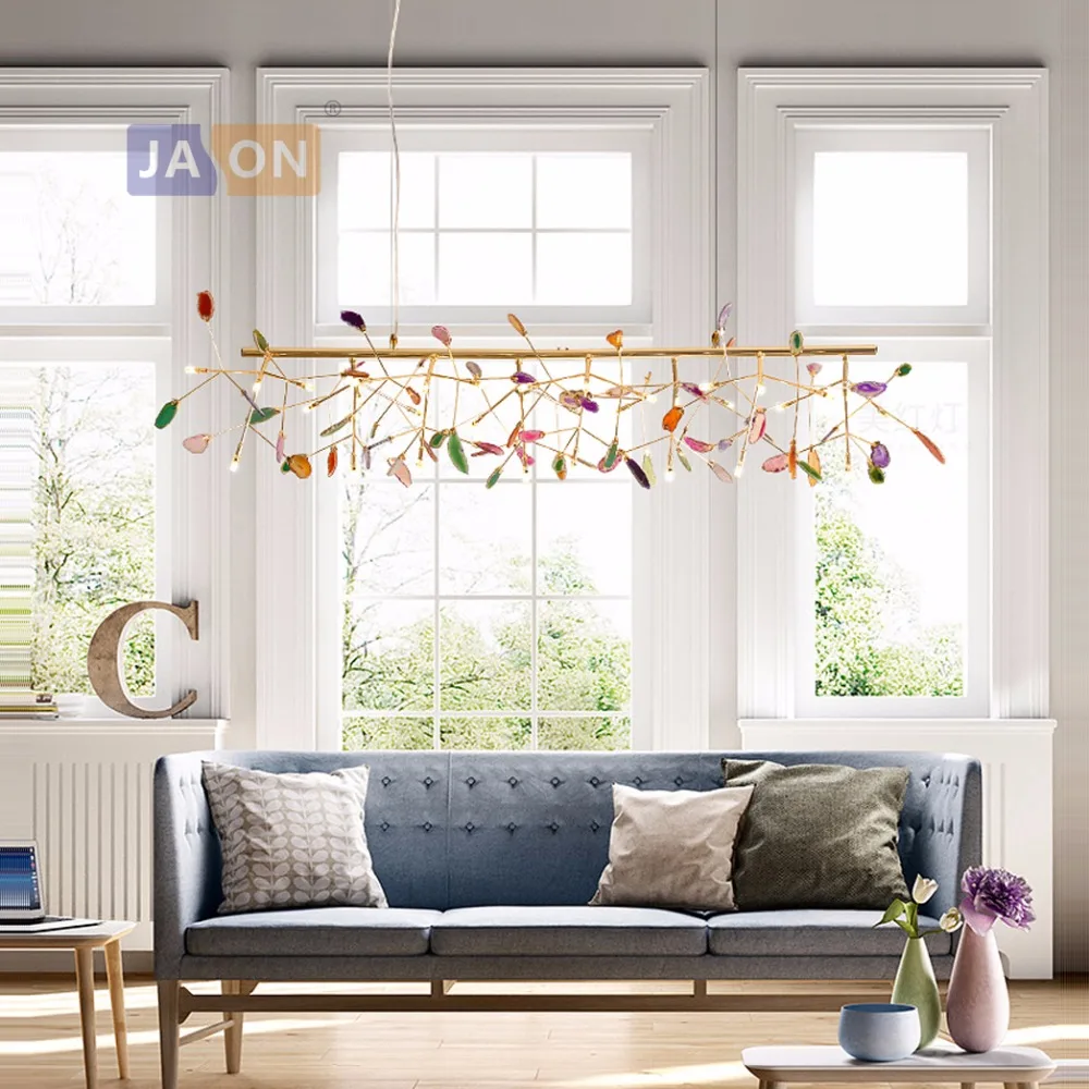 g4 led Нордик Железные Агат Камень Раскрашенная Светодиодные Лампы.Светодиодные