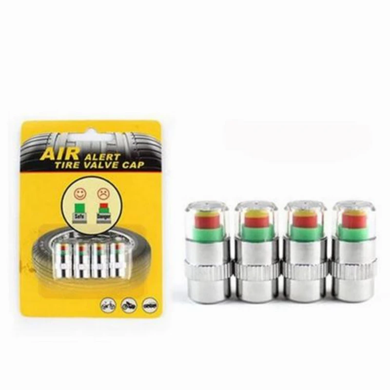 

4Pcs Auto Car Tire Air Pressure Monitor Alert Indicator Tire Valve Cap Gauge Stem TPMS Tire Pressure Monitoring Tyre Accessories