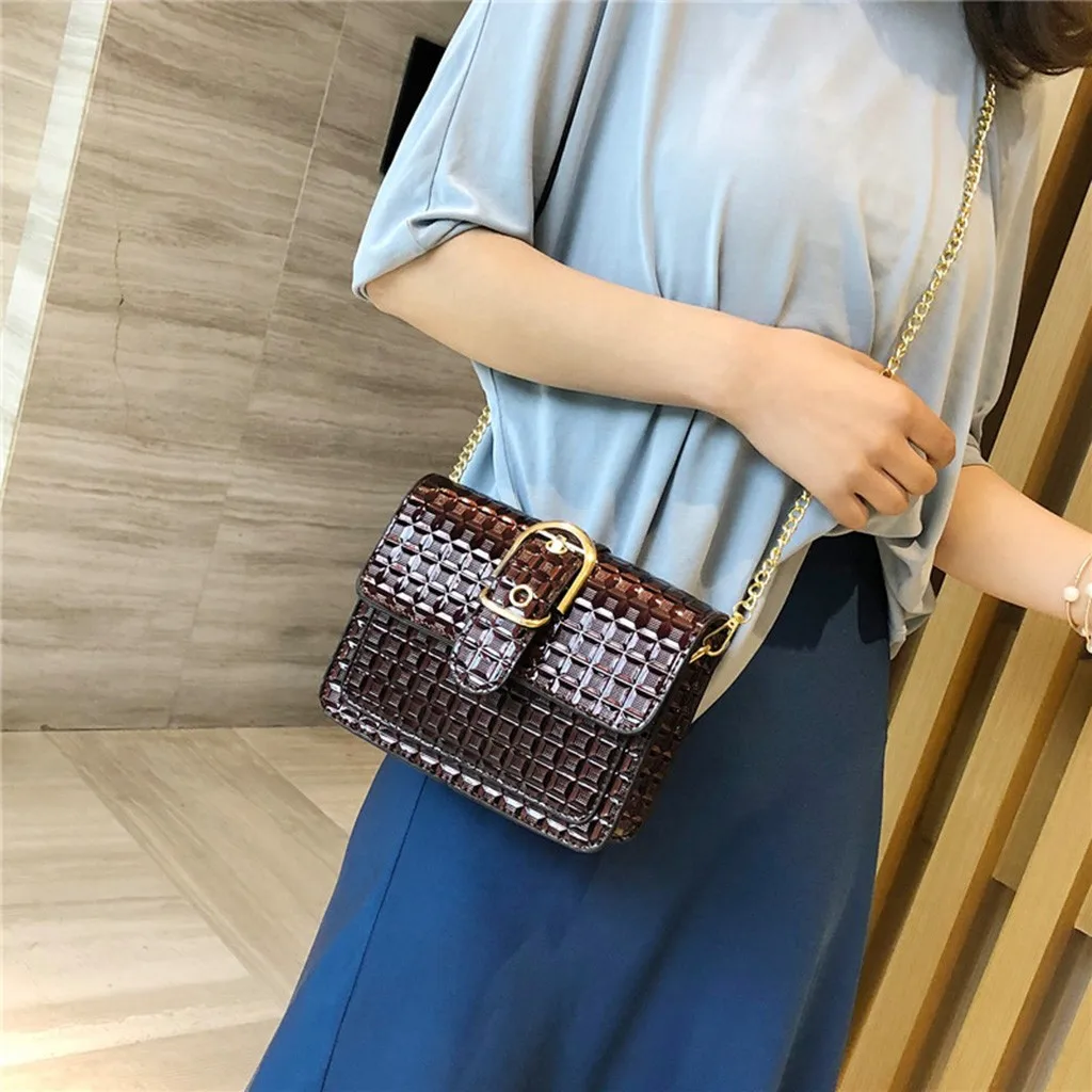 JINBAOLAI сумка, женская сумка-мессенджер, клетчатая сумка на плечо из искусственной кожи, сумка-тоут, винтажная сумка, одноцветная маленькая сумка на цепочке, женская сумка#522g40