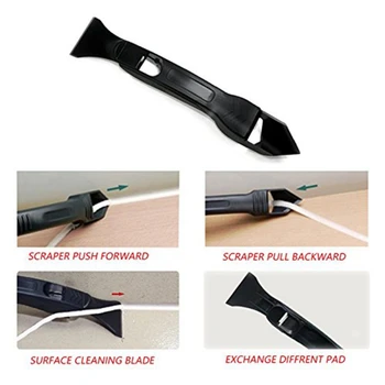 

2019 kitchen window cleaning scraper set silicone scraper caulking grout tool sealant finishing cleaning kit 3 piece set