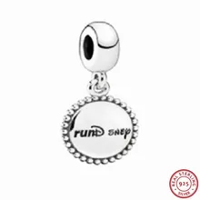 Desney Аутентичные 925 стерлингового серебра RunDesney Кулон талисман из бусин ручной работы Fit PANDORA Подвески для женщин ювелирные изделия оптом FL457