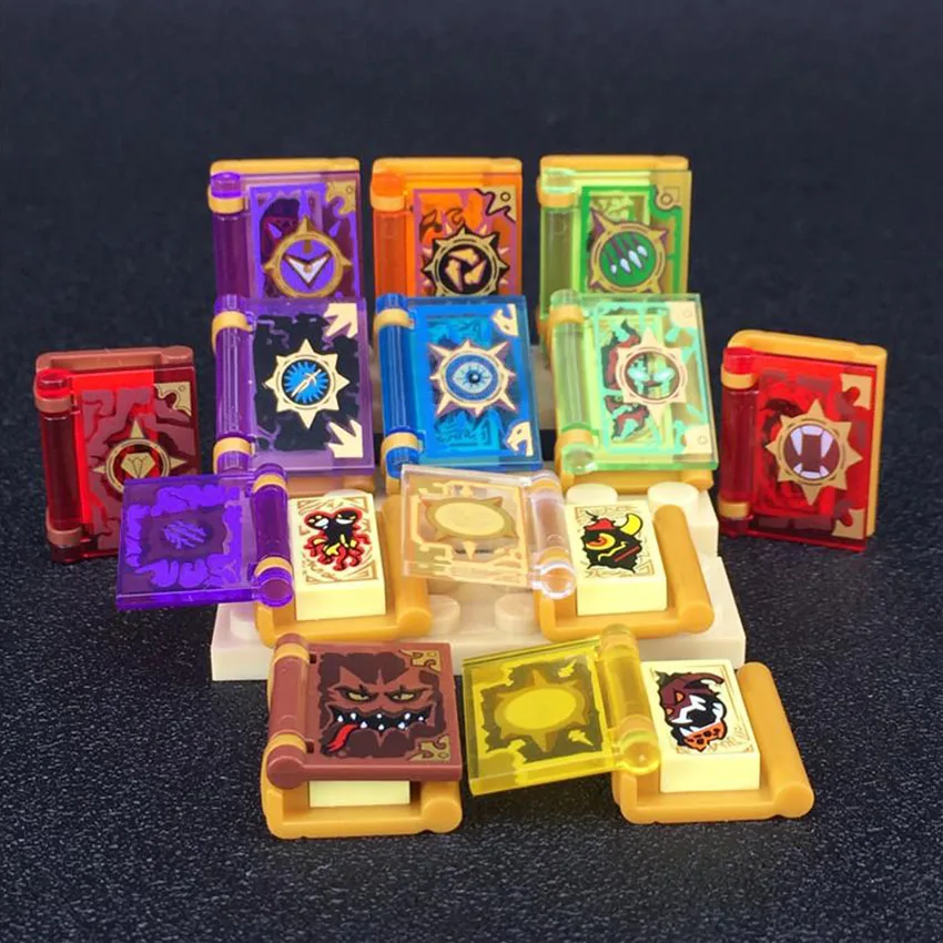 

12pcs /set Toy Magic Books Building Blocks Book MOC Bricks DIY Figure Accessories Educational Kits Toys For Children