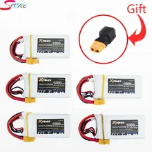 5 unids Xpower 4S Lipo Batería 14.8 V 1500 mah 60C 45C Max XT60 T Enchufe EC5 Baterías De Litio Para RC Quadcopter Camión Del Barco Del Coche partes