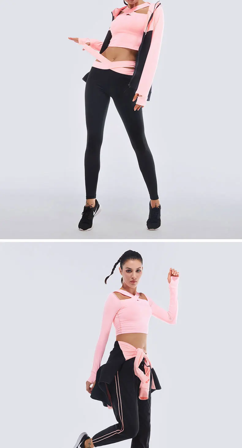 VANSYDICAL Yoga Top For Women Yoga Shirts Long Sleeve Gym Shirts Fitness Clothing Shirt Female Sports Tops Women Sport Shirt bts 25