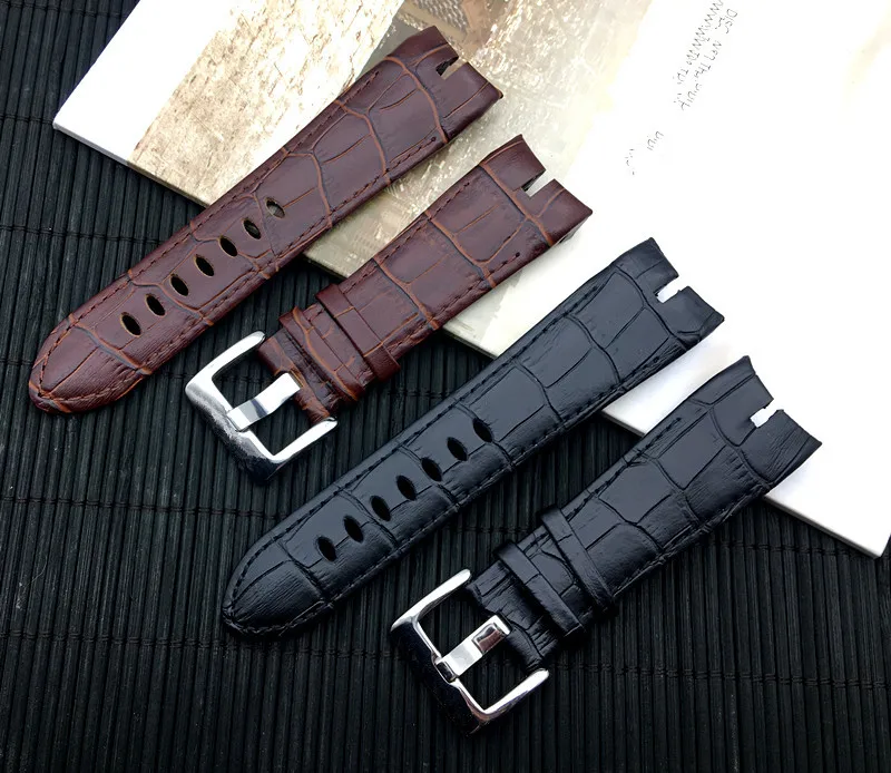 

Luxury brand Genuine Leather Watchband 26mm For Roger Dubuis For EXCALIBUR series watch band strap 42mm dial RDDBEX0405 logo on