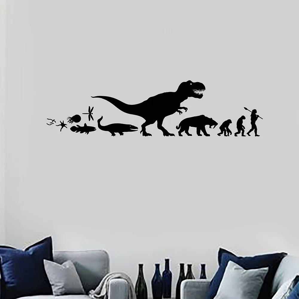 

Evolution Art Biology Vinyl Wall Stickers Home Decor Science Class School Decal Mural Gift Removable