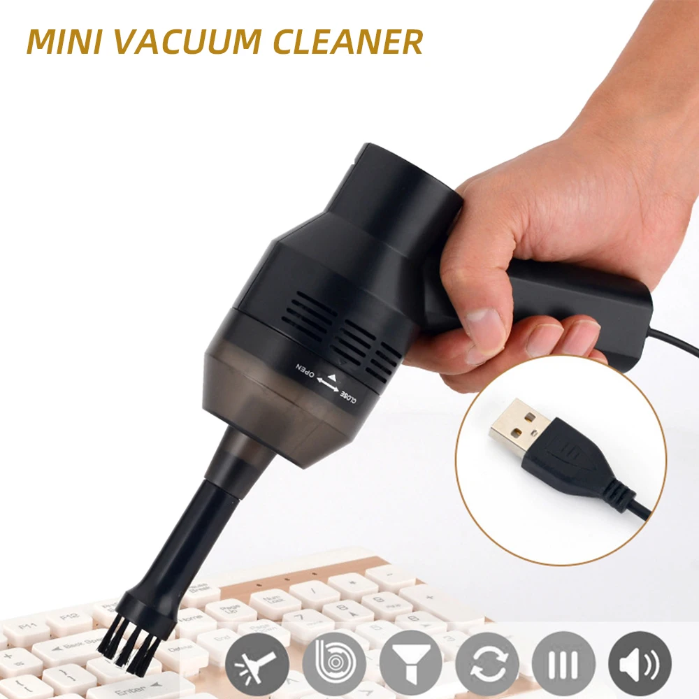 Portable Handheld USB Vacuum Keyboard Cleaner Mini Keyboard Brush For Laptop Desktop PC Computer Cleaners Tools