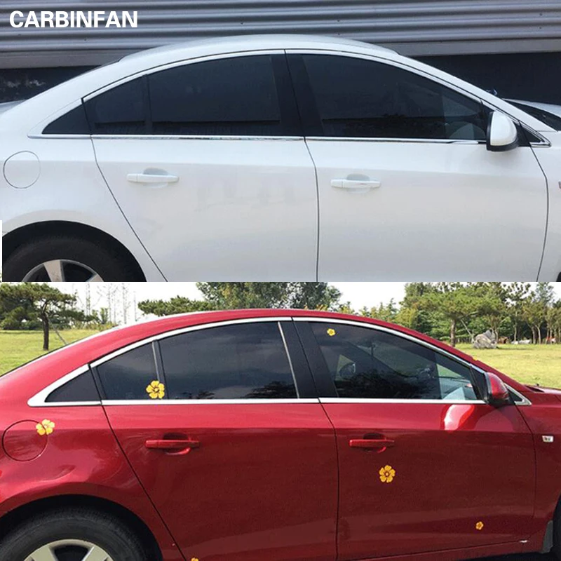 

Car-Styling Full window line Styling trim sticker cover Decoration Strips Trim for 2008 - 2014 Chevrolet Chevy CRUZE J300 sedan