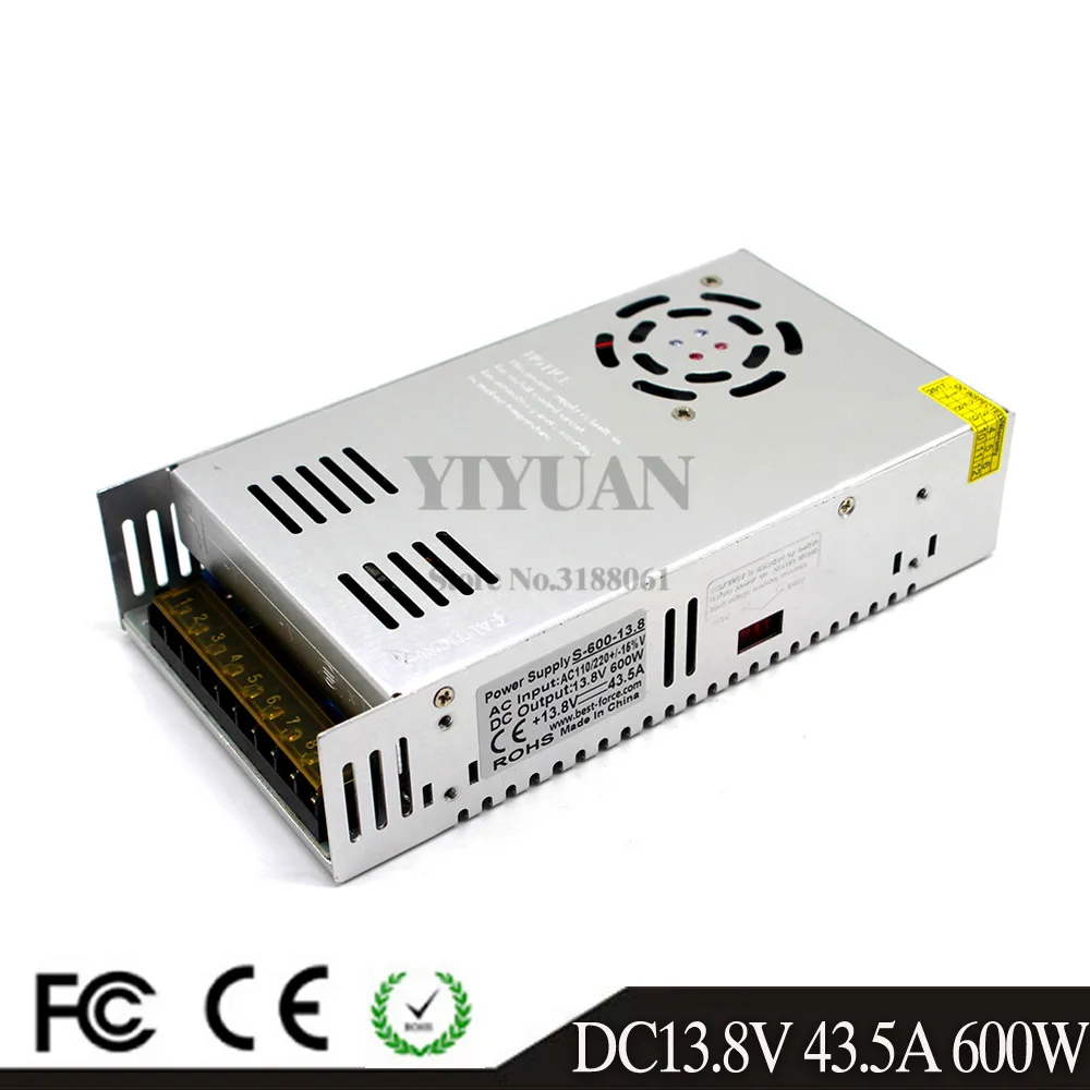 Один Выход 600W DC12V 50A 13,8 V 43.5A 15V 40A 18V 33.3A 24V 25A 27В 22.2A 28V 21.5A импульсный источник питания переменного тока постоянного тока переменного тока трансформаторы