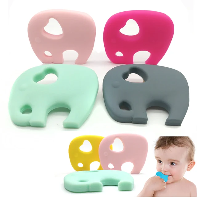 Food Grade Silicone teething Teethers Elephant Teether Toys BPA free Safety Teething Toys Baby