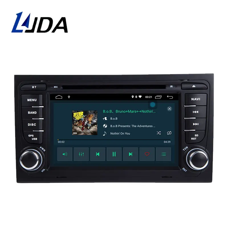 Excellent LJDA 2 Din Android 9.0 Car Radio For Audi A4 S4 RS4 2GB RAM Car Multimedia Headunit Stereo Auto Audio GPS DVD VIDEO IPS Screen 2