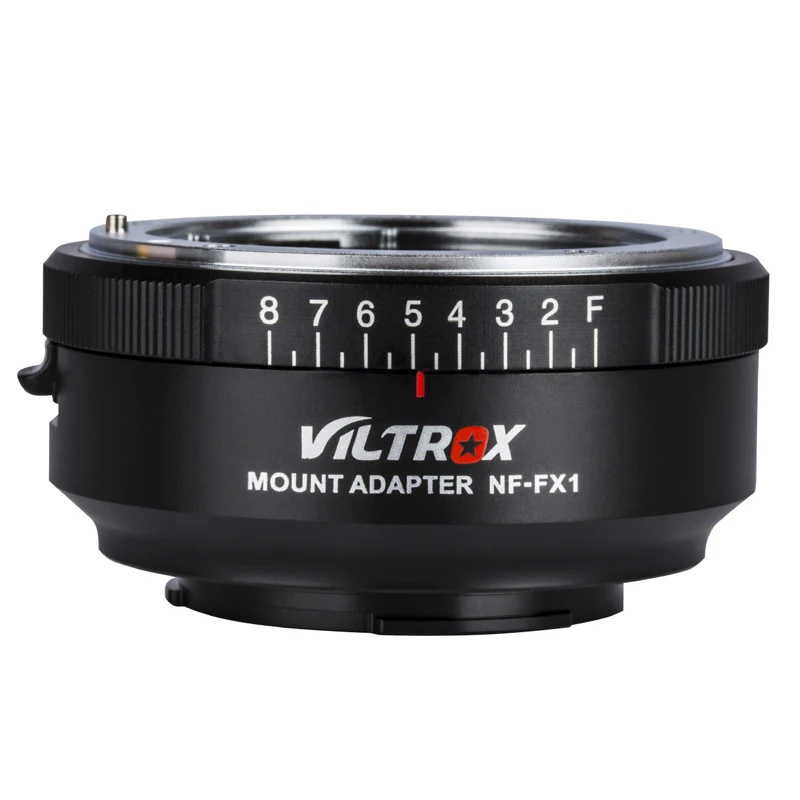

VILTROX NF-FX1 Camera Lens Adapter Ring For Nikon G&D-mount Lens to FUJI X-mount Manual-Focus 1/4 Screw F-8 Aperture Adjustable