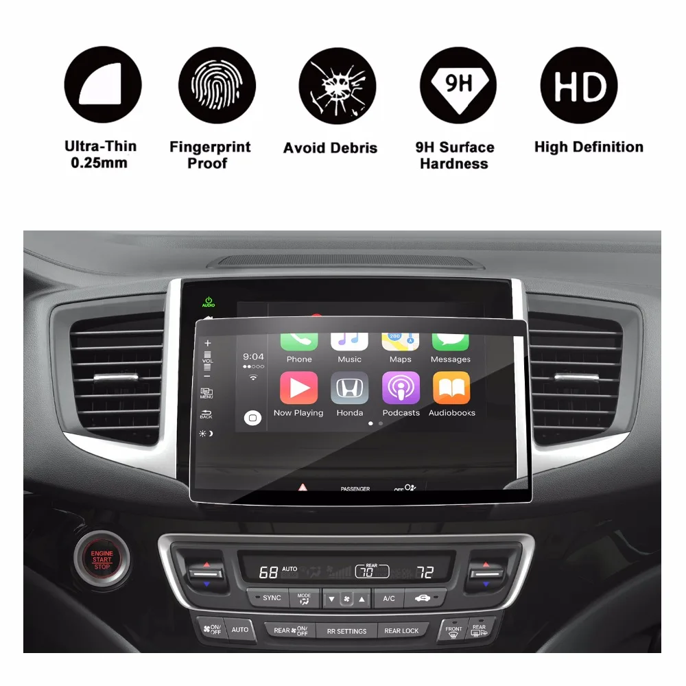 

RUIYA silk screen tempered protective film for Honda Odyssey US Touring 8inch navigation touch display,9H tempered glass film