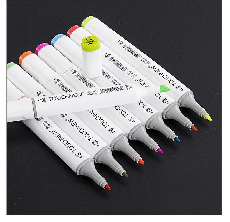 TouchFIVE 20 Вт, 30 Вт/40/60/80 Цвет маркеры манга рисунок Маркеры Ручка на спиртовой основе эскиз жирной двойной кисть товары для рукоделия