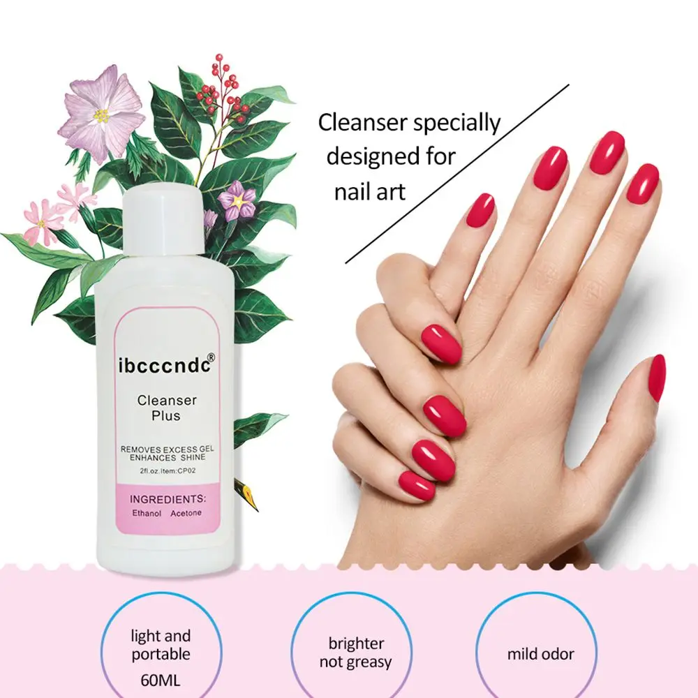 1PC Pro 60ml Acrylic Ethanol Nail Cleaner UV Gel Nail Polish Remover DIY Tool Nail Care Liquid