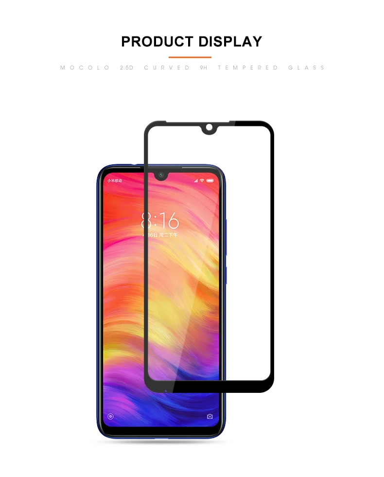 Mocolo закаленное стекло для xiaomi Redmi Note 7 Защита экрана полное покрытие 9H стеклянная пленка для xiomi Redmi Note7 глобальная передняя крышка