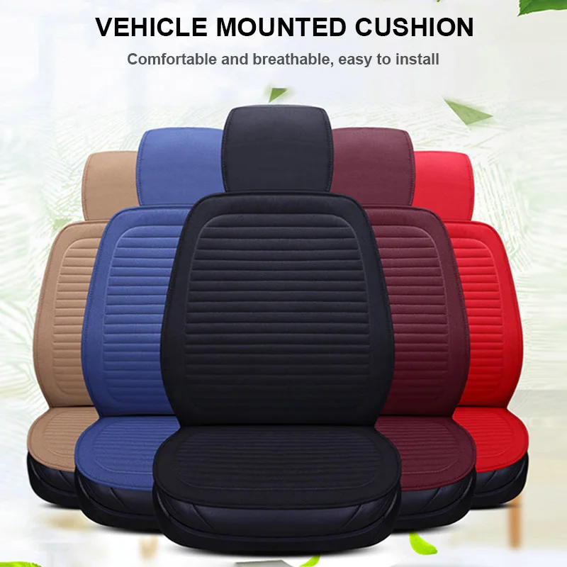 

New Car Seat Cushions Universal Cotton Linen Non Slide Seats Cover Waterproof for Most Cars CSL2018