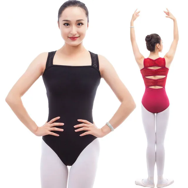 Sexy lace Backless Sleeveless Spandex Cotton Ballet Leotards For Women ...