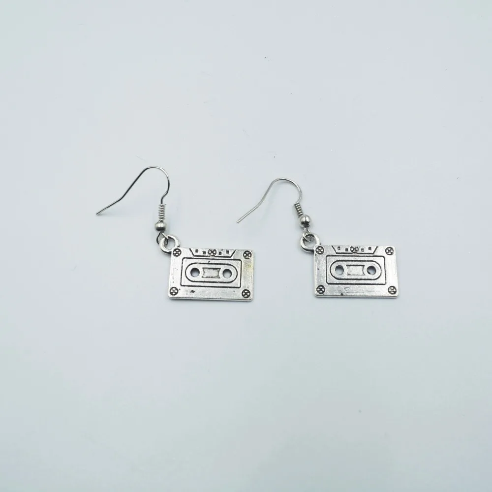

1pair retro Handmade SimpleDesign cassette tape style tape Earrings Drop Earrings drop shipping