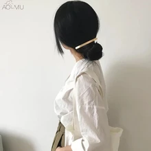 AOMU Новое поступление винтажная металлическая плоская Одиночная зубчатая аллигаторная заколка для волос для женщин Элегантные Заколки 2 размера Парикмахерские аксессуары